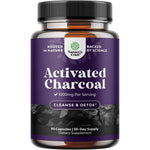 Nature's Craft Activated Charcoal 90 capsules front view for natural body detox