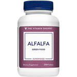 The Vitamin Shoppe Alfalfa 500 Natural Green Food Supplement bottle front view