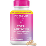 Pink Stork Total Lactation Supplement 60 Capsules front view