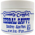 Country Comfort Herbal Savvy Comfrey Aloe Vera Cream front view jar