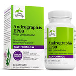 Terry Naturally Andrographis EP80 with Umckaloabo 60 capsules front view for sinus health support.