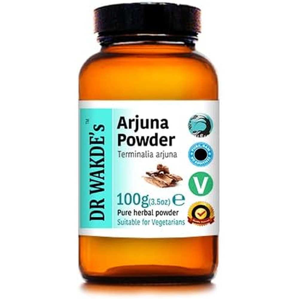 DR WAKDE's Arjuna Bark Powder front view bottle for heart health support