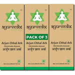 Ayurvedix Arjun Chhal Ark Terminalia Arjuna hydrosol pack of three front view for heart wellness.