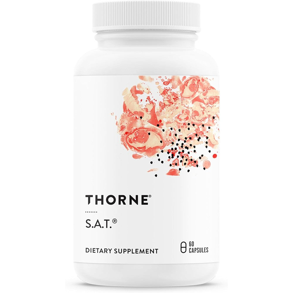 Thorne S.A.T. Milk Thistle Complex 60 capsules front view showing premium liver support bottle