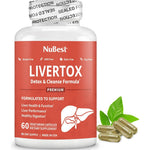 NuBest LiverTox advanced liver detox bottle front view