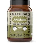 Complete Natural Products Organic Artichoke 100 Capsules front view