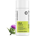 OxyEnergy Liver Cleanse Milk Thistle ninety capsules front view bottle for natural liver detox.