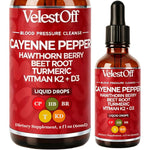 Lanzf Velestoff Cayenne Pepper Drops front view bottle for cardiovascular health
