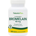 NaturesPlus Chewable Bromelain Enzyme Tablets front view bottle for natural digestive health support