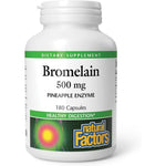 Natural Factors Bromelain 500mg front view digestive enzyme bottle