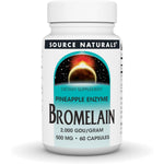 Source Naturals Bromelain 500mg 60 Capsules front view bottle