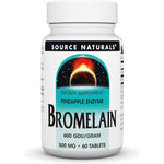 Source Naturals Bromelain 500mg 60 Tablets front view bottle