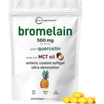 Micro Ingredients Bromelain with Quercetin 240 softgels bottle front view