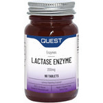 Quest Vitamins Lactase 200mg 90 tablets front bottle view for lactose intolerance support.