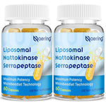 Naering Liposomal Nattokinase and Serrapeptase supplement bottle front view showcasing cardiovascular health benefits.