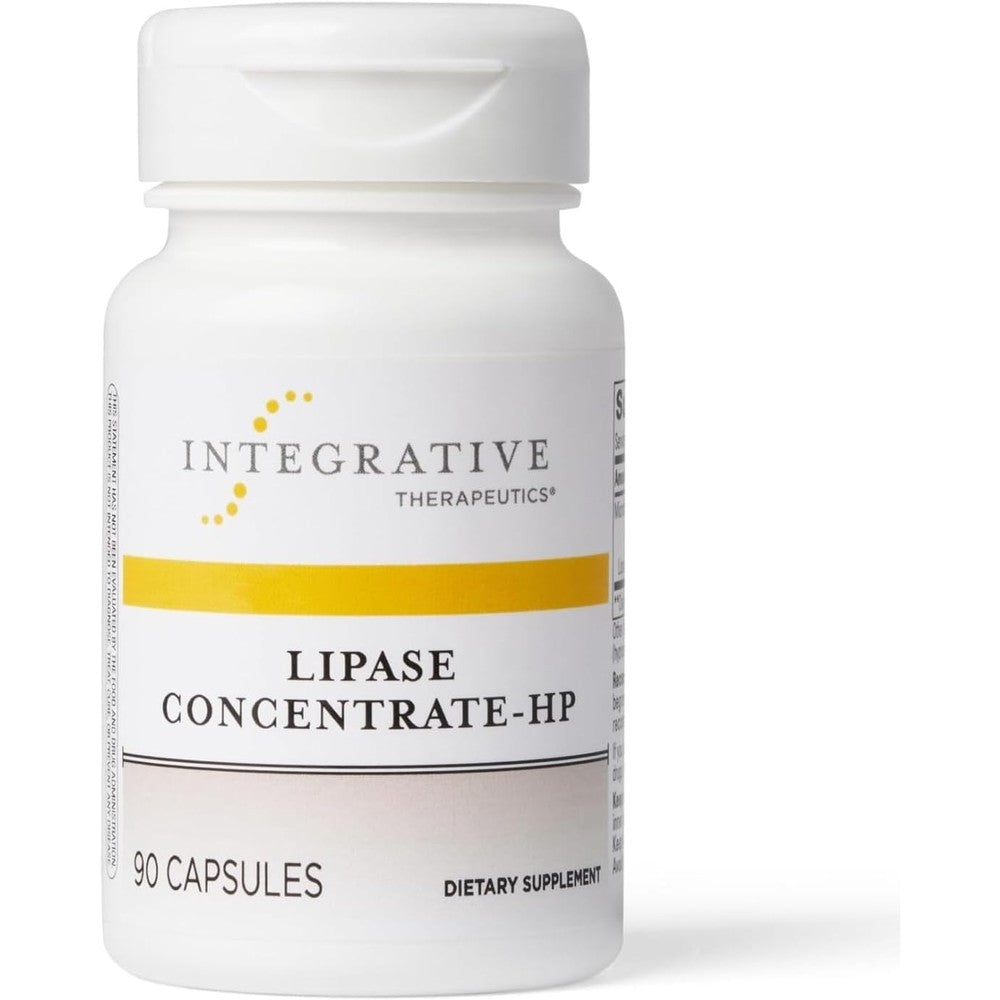 Integrative Therapeutics Lipase Concentrate HP 90 Capsules front view digestive enzyme supplement