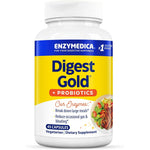 Enzymedica Digest Gold Plus Probiotics front bottle view for Indian gut health supplement shoppers.