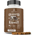 Ancestral Supplements Grass Fed Beef Kidney Capsules 180 Count front bottle view showcasing holistic kidney support.