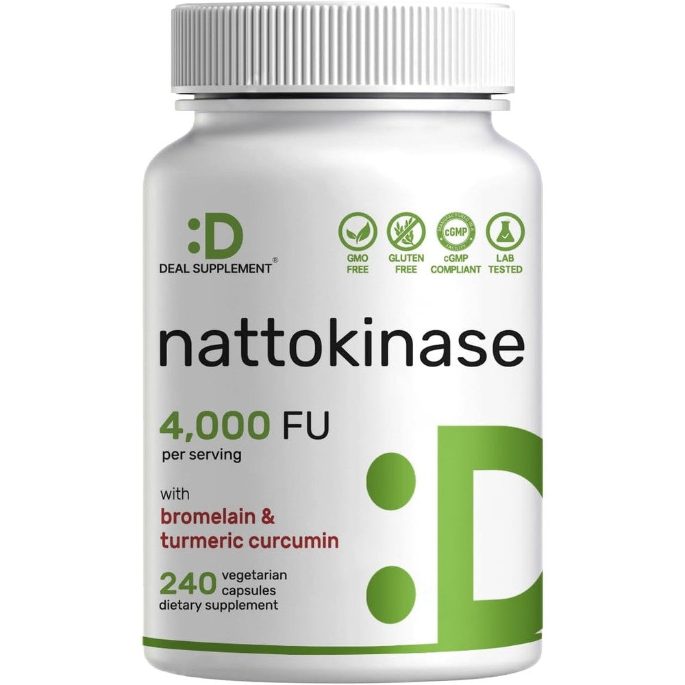 Deal Supplement Nattokinase 4000 FU front bottle view