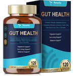 Totaria 4-in-1 Probiotic 60 Billion CFU supplement bottle front view showcasing gut health benefits.