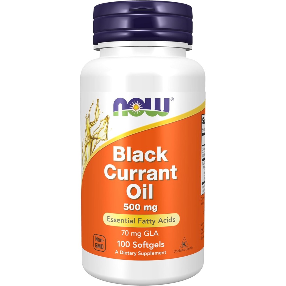 Now Foods Black Currant Seed Oil 500mg bottle front view
