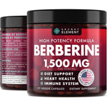 Secret Element Berberine HCL 1500mg supplement bottle front view