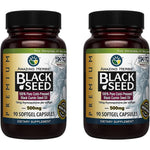 Amazing Herbs Premium Black Seed Oil 500mg 180 Capsules front packaging showing immune support benefits