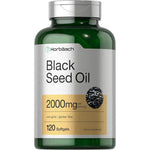 Horbaach Black Seed Oil 2000mg Quick Release Softgels Bottle Front View