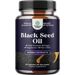 Natures Craft Vegan Black Seed Oil 60 capsules front view bottle packaging