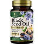 Nature's Nutrition Black Seed Oil 180 softgels bottle front view showcasing immune support supplement