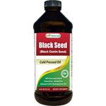 Best Naturals Cold Pressed Black Seed Oil 16 Fluid Ounces front view bottle showing premium thymoquinone dietary supplement