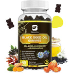 B Beworths Black Seed Oil Gummies bottle front view showing authentic imported wellness supplement packaging