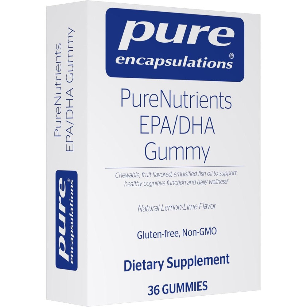 Pure Encapsulations PureNutrients EPA DHA Gummy 36 Gummies front view showing premium packaging.