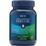 GNC Triple Strength Fish Oil 60 softgels front bottle view