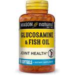 Mason Natural Glucosamine and Fish Oil 90 softgels front bottle view for joint support.