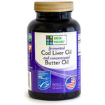 Green Pasture Fermented Cod Liver Oil 120 Capsules front view premium dietary supplement India