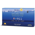 WHC UnoCardio 1000 Fish Oil 60 softgels front view of premium high potency omega 3 supplement bottle