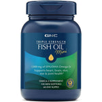 GNC Triple Strength Fish Oil 120 Mini Softgels bottle front view