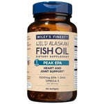 Wileys Finest Wild Alaskan Fish Oil Peak EPA ninety softgels front view bottle