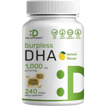Deal Supplement Omega 3 Fish Oil 240 softgels bottle front view highlighting DHA 500 mg and EPA 250 mg formula