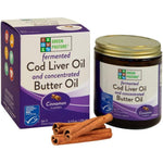 Green Pasture Fermented Cod Liver Oil Butter Blend Gel Cinnamon front view container