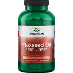 Swanson Flaxseed Oil High Lignan Omegatru 200 Softgels bottle front view
