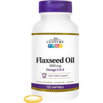 21st Century Flaxseed Oil 1000mg 120 Softgels front view