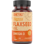 Deva Vegan Omega 3 Flaxseed Oil 1000mg front view