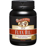 Barlean's Omega 3 6 9 Flaxseed Oil 100 Softgels front view authentic plant based supplement