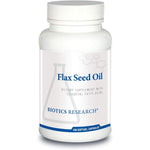 Biotics Research Flax Seed Oil 1000 Milligrams softgels front view bottle for authentic imported omega supplements