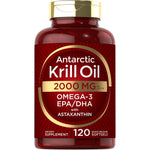 Carlyle Antarctic Krill Oil 2000 Milligrams bottle front view showing 120 softgels packaging
