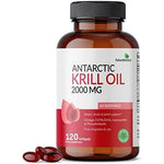 Futurebiotics Antarctic Krill Oil 2000mg front view of bottle containing 120 softgels for omega 3 heart support