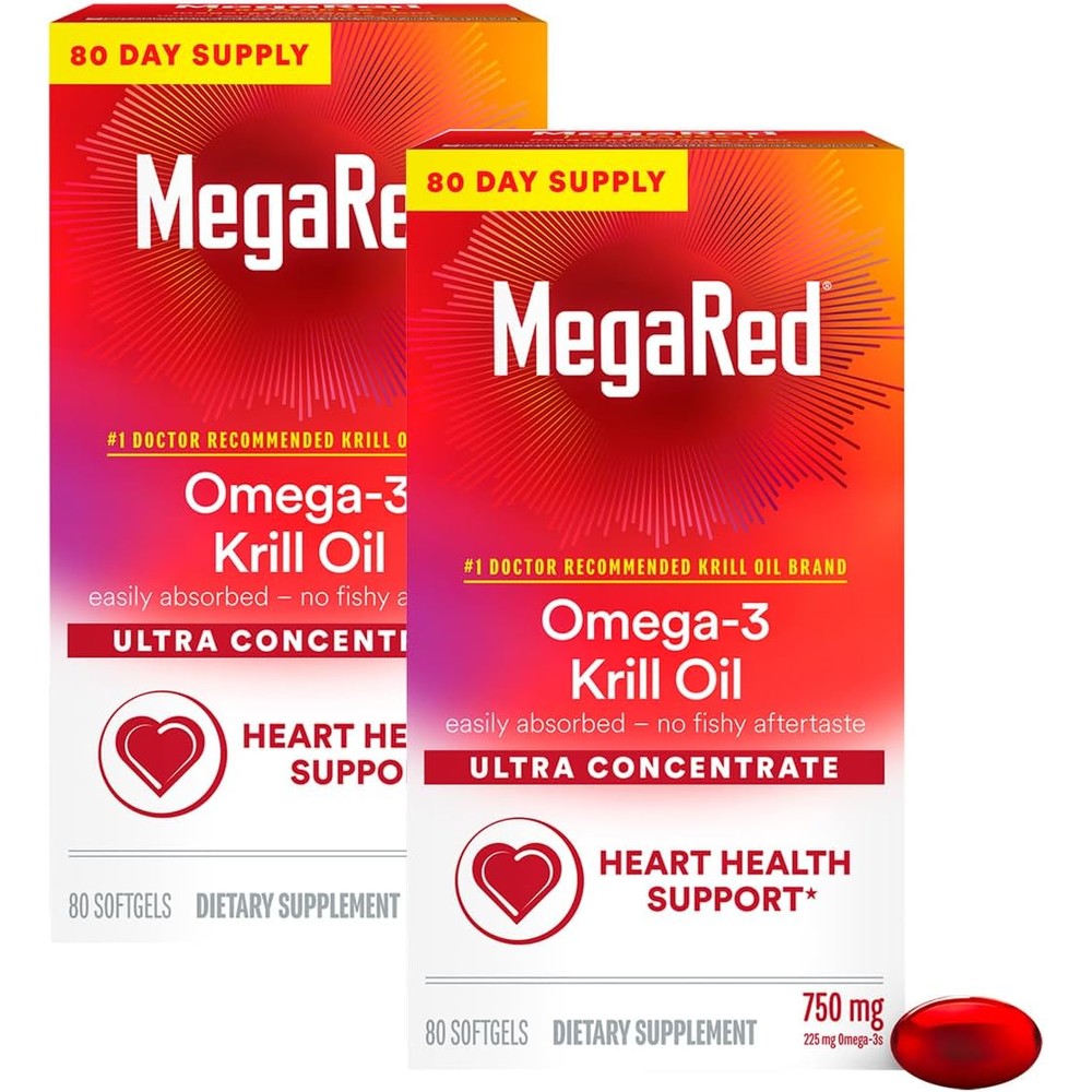 MegaRed Ultra Concentrate 750mg Omega 3 Krill Oil front bottle view