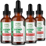 Pure Wellness Organic Hemp Seed Oil Peppermint Flavor front view